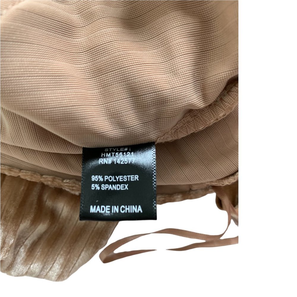 Haute Monde Women's Velvet Corset crop top with long sleeves size Medium New - Picture 4 of 5